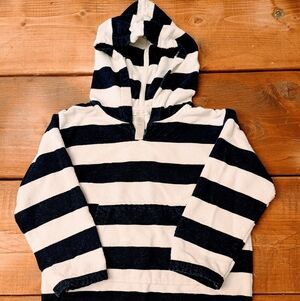 Pottery Barn Kids Navy and White Striped Hoodie